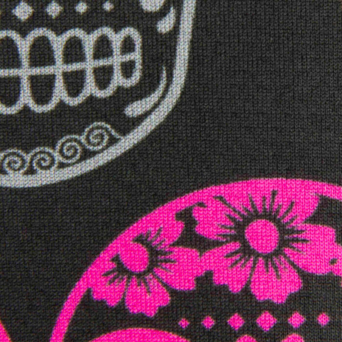 CALAVERITAS ROSAS-PLAYERA-MUJER-TELA-3F CALAVERITAS ROSAS-PLAYERA-MUJER-TELA-3F