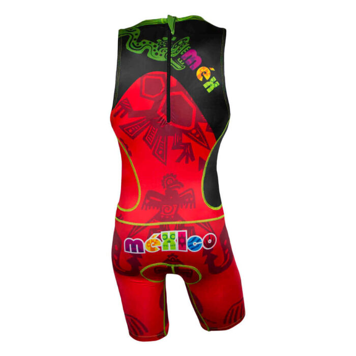 Traje de Triatlon Mexico Posterior Hombre 3f Traje de Triatlon Mexico Posterior Hombre 3f