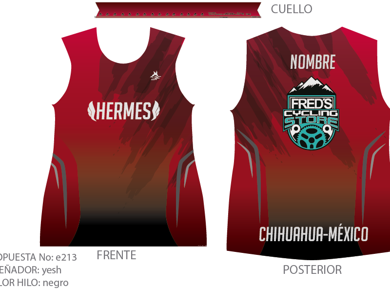 Playera Mujer Sin Mangas Cuello U - Diseño E213