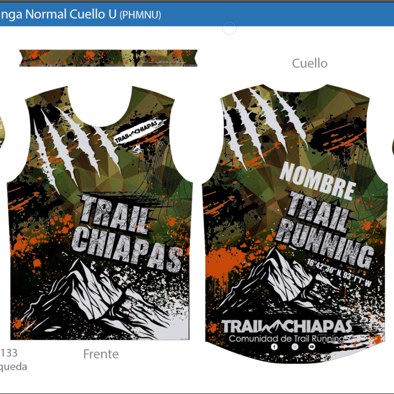 Playera Mujer Manga Normal Cuello U - Diseño E215 Trail Chiapas