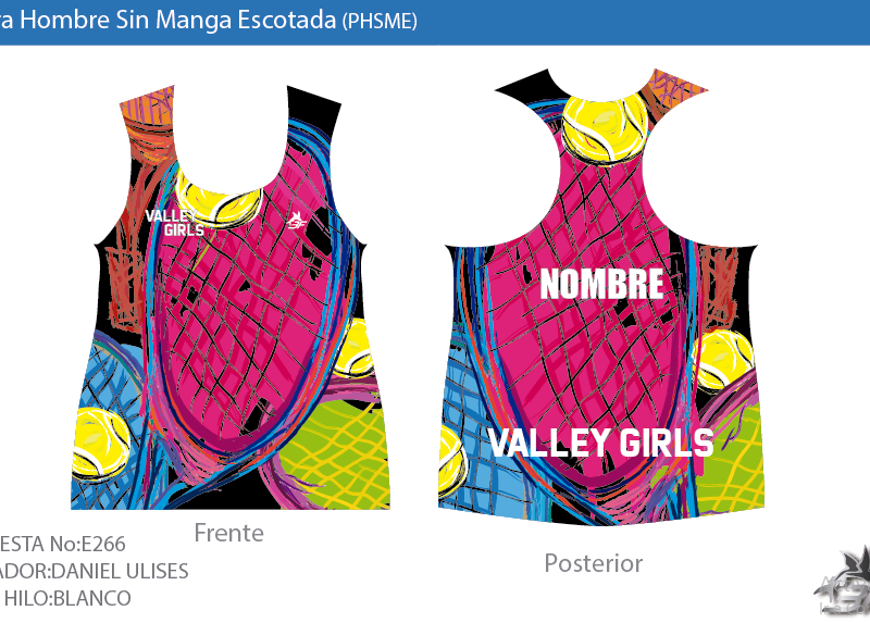 Playera Mujer Sin Mangas Escotada Licra - Diseño E266