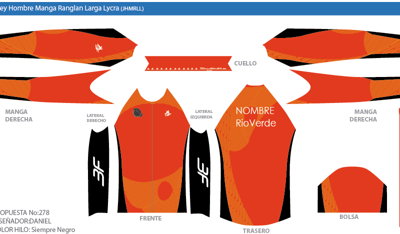 Jersey Hombre Manga Larga Licra - Diseño E278