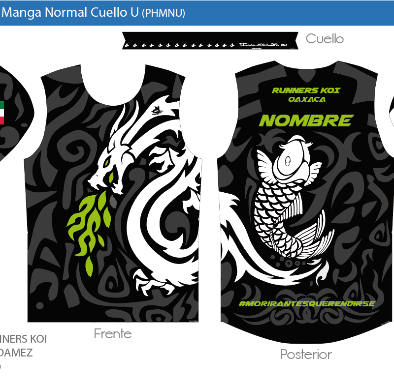 Playera Mujer Manga Normal Cuello U - Runners Koi Oaxaca