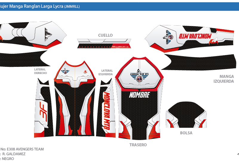 Jersey Mujer Manga Larga Licra - Diseño E308