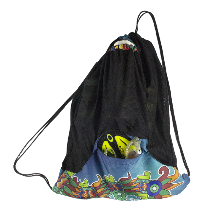 Red de natación TriFerrari. Malla grande. Mochila de malla. Quetzalcoatl Red de natación TriFerrari. Malla grande. Mochila de malla. Quetzalcoatl