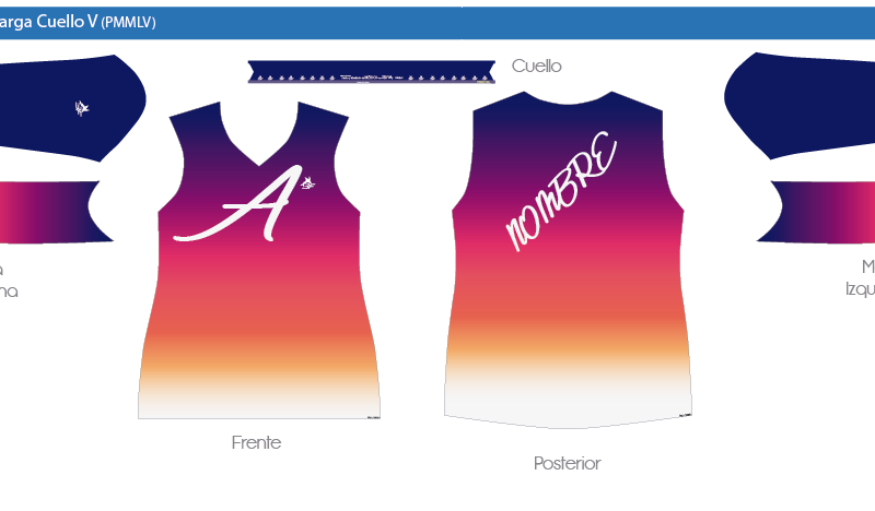 Playera Mujer Manga Larga Cuello U – Diseño E466