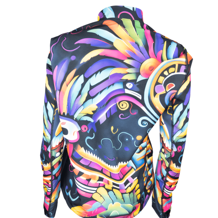 Sudadera_Mujer_TriFerrari_El Camino_Posterior Sudadera termina e impermeable TriFerrari. Mujer. Diseño mexicano