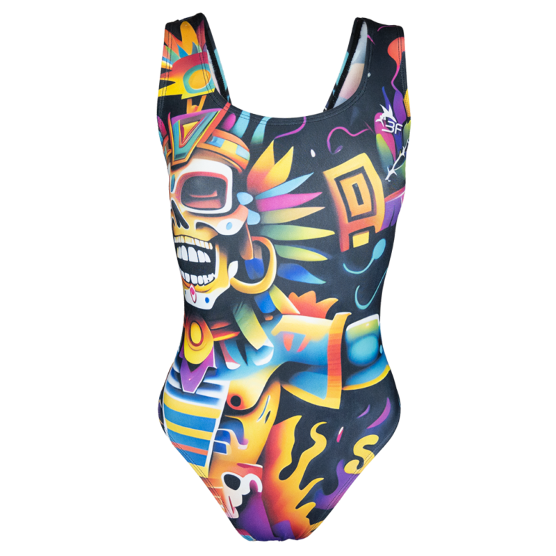 El camino. Traje de baño para natación de alto rendimiento. Resistente al cloro.