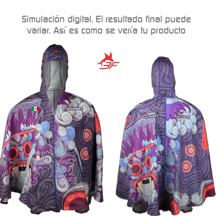 Poncho tipo toalla o térmico, ideal para después de nadar, entrenar o para la playa. Diseño Tlaloc. Producto deportivo, cómodo, personalizable y hecho sustentablemente en México. Poncho tipo toalla o térmico, ideal para después de nadar, entrenar o para la playa. Diseño Tlaloc. Producto deportivo, cómodo, personalizable y hecho sustentablemente en México.