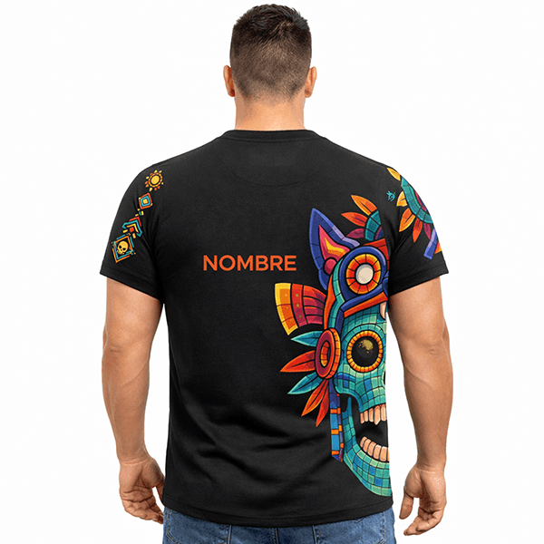 Playera deportiva DryFIT máscara de jade. Posterior Playera deportiva DryFIT máscara de jade.