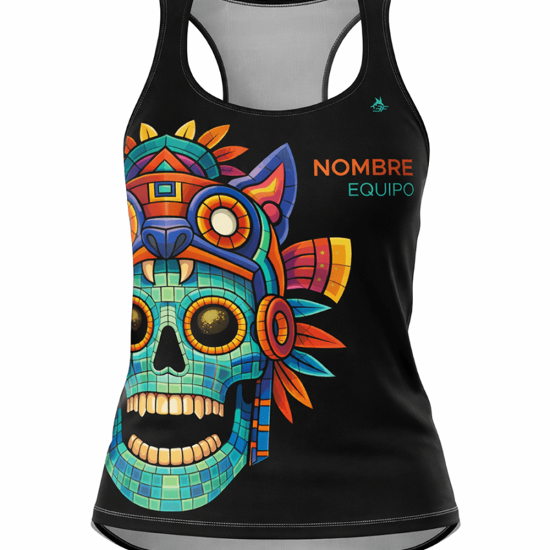 Playera sin mangas máscara de jade