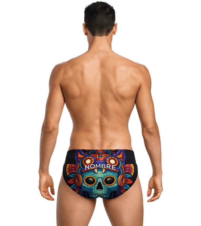 Traje de baño brief máscara de jade. Posterior Traje de baño brief máscara de jade.