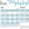 Tabla de medidas elasticas hombre